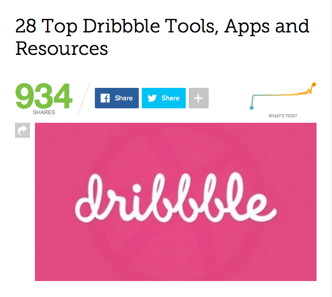Top Social Media Network for Content Marketers: Dribbble