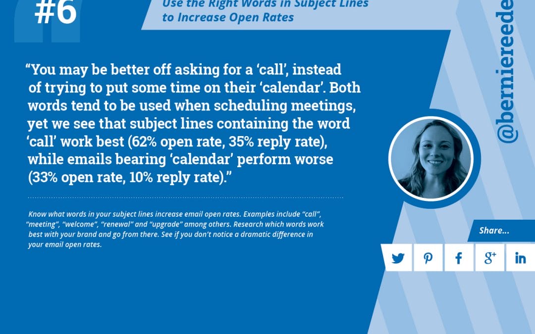 #6: Use the Right Words in Subject Lines to Increase Open Rates