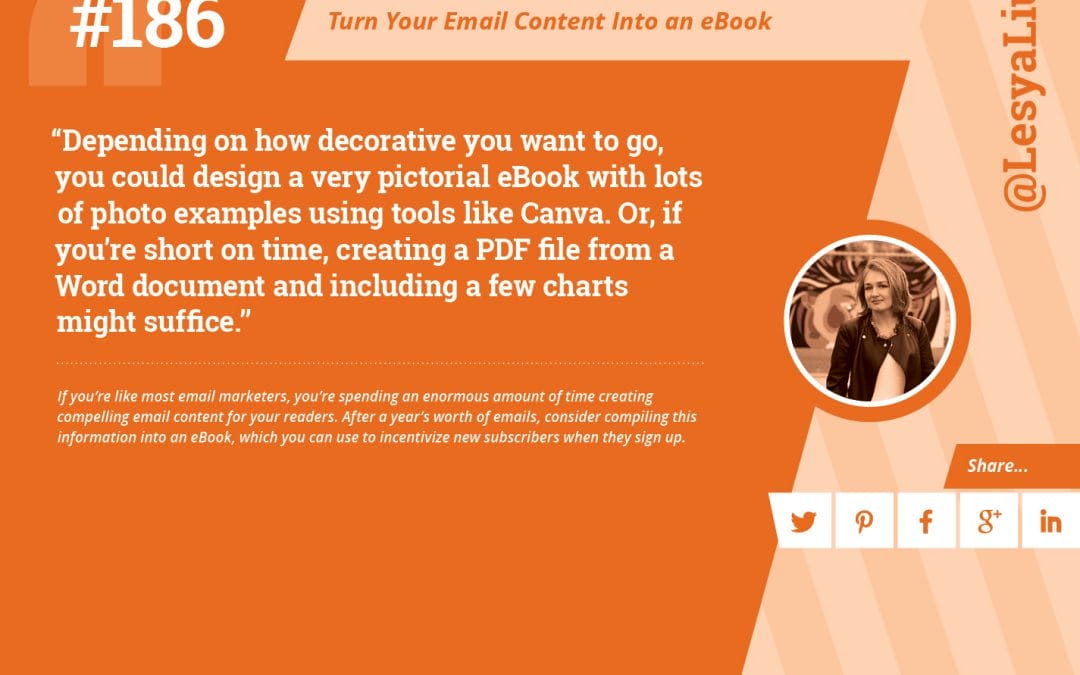 #186: Turn Your Email Content Into an eBook