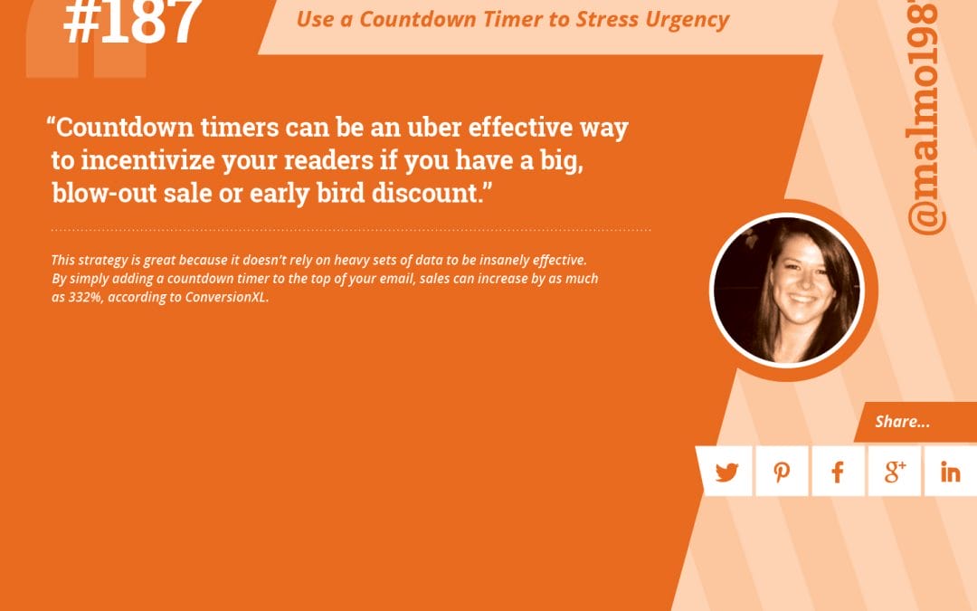 #187: Use a Countdown Timer to Stress Urgency