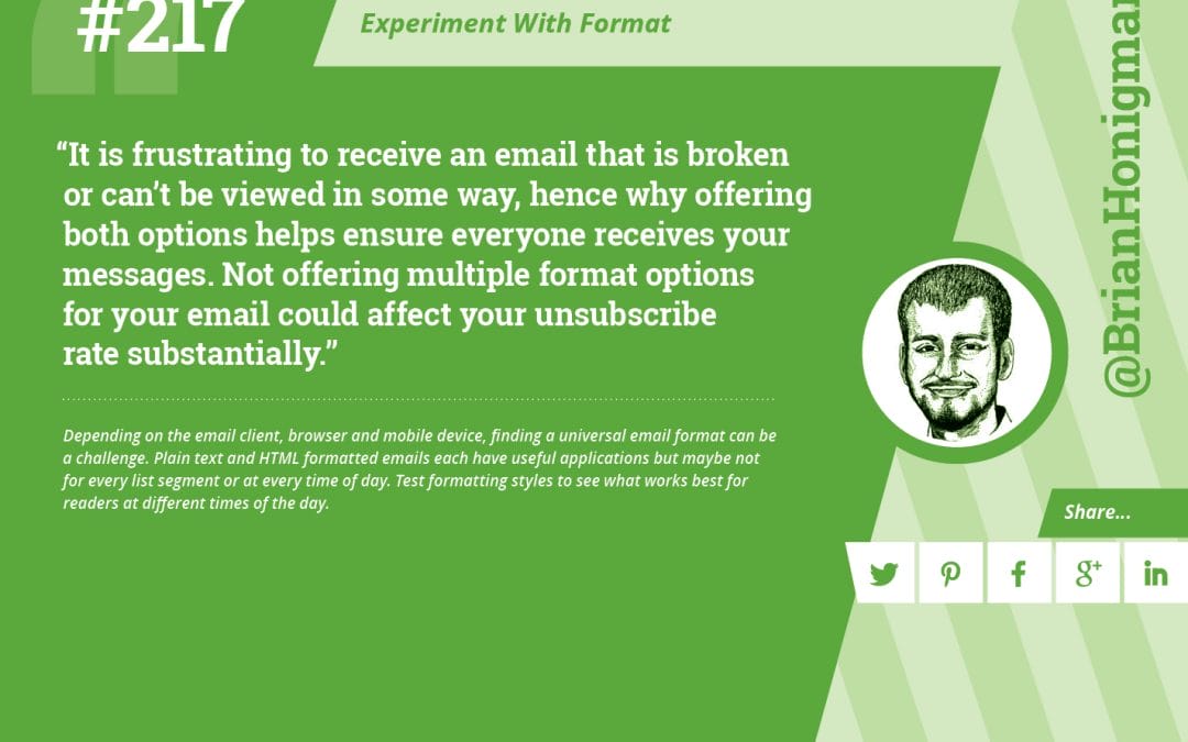 #217: Experiment With Format