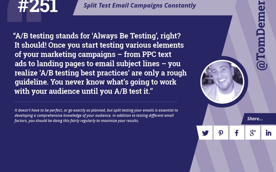 #251: Split Test Email Campaigns Constantly
