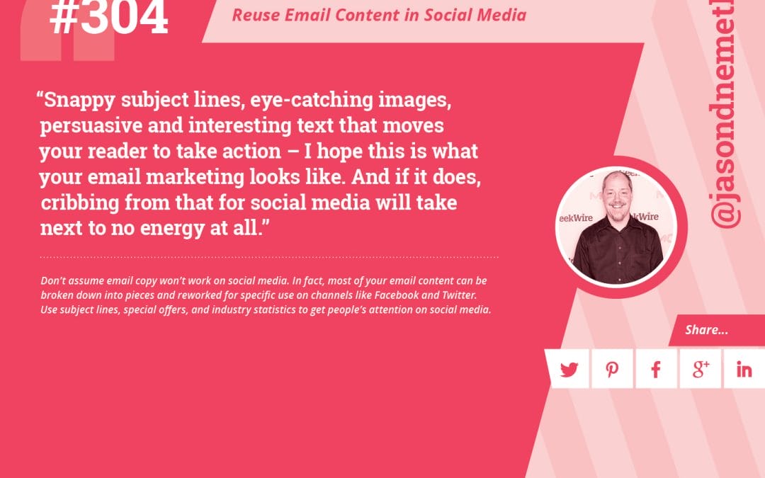 #304: Reuse Email Content in Social Media