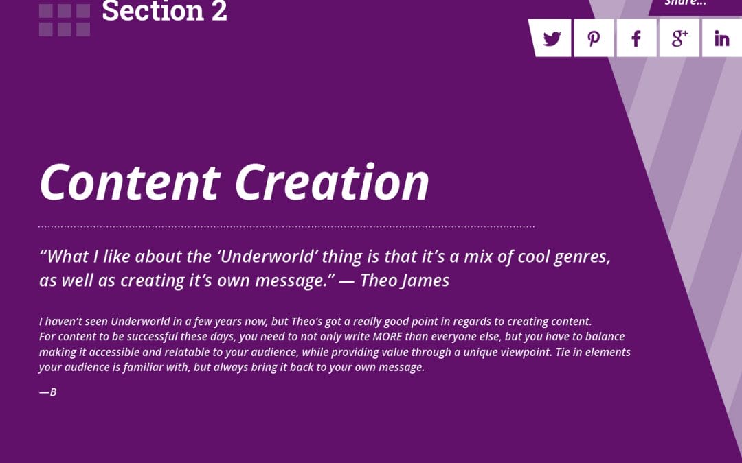 Section 2: Content Creation