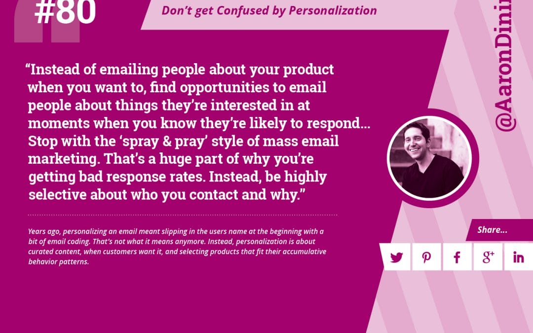 #80: Don’t get Confused by Personalization