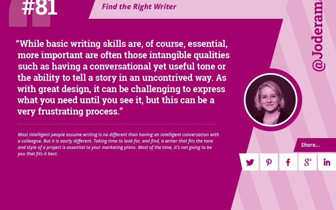 #81: Find the Right Writer