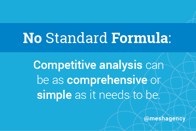 Competitor Analysis No Standard Formula