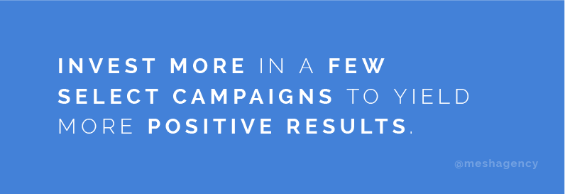 Invest more in a few select account-based marketing campaigns to yield more positive results