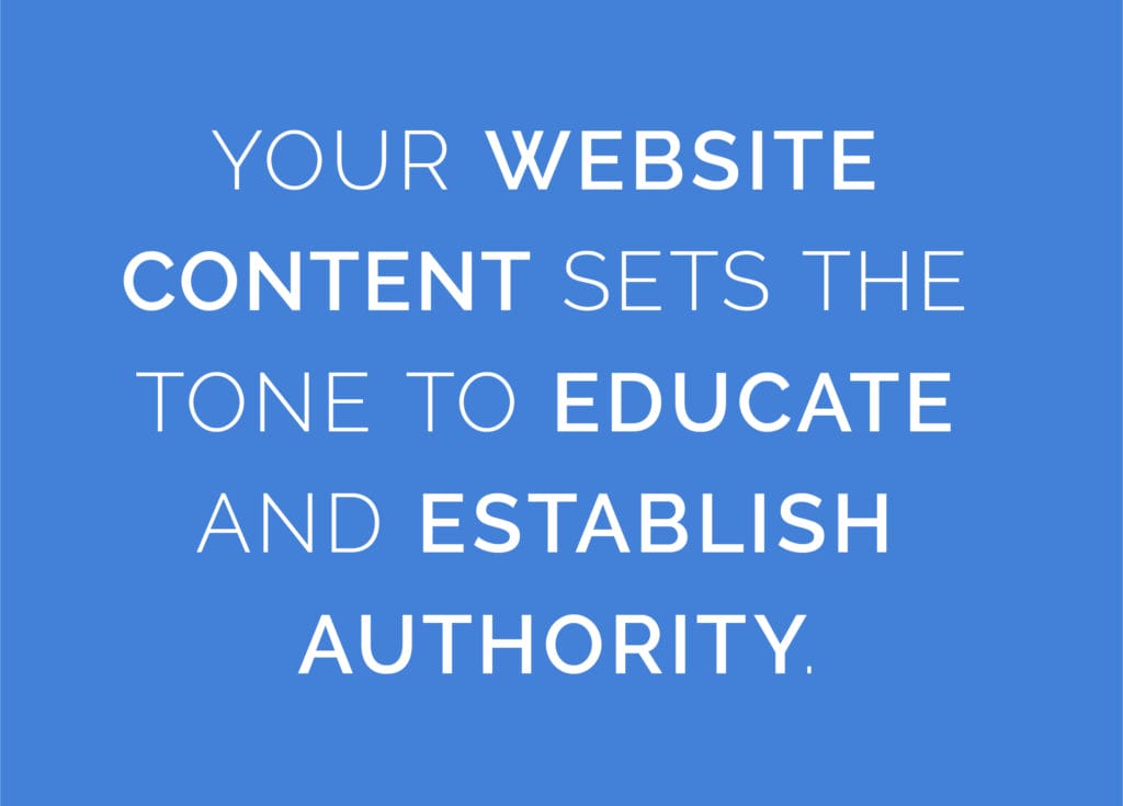 Your website content sets the tone to educate and establish authority - Mobile