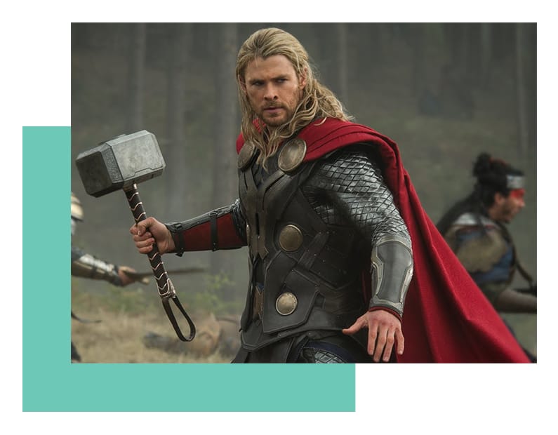 Thor with hammer from Marvel Avengers