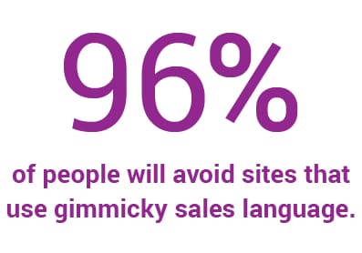 Website statistic about sales language 